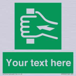 Custom Push Bar Sign